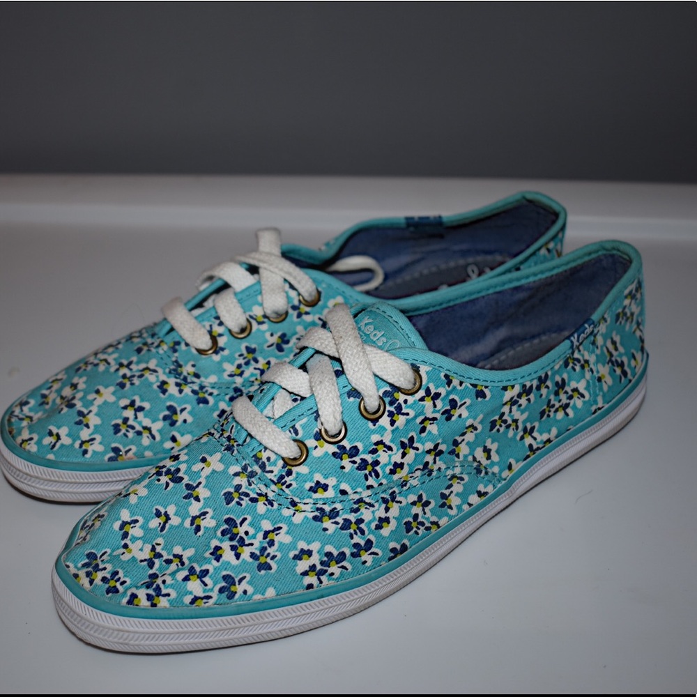 Taylor Swift Turquoise Floral Keds- almost new